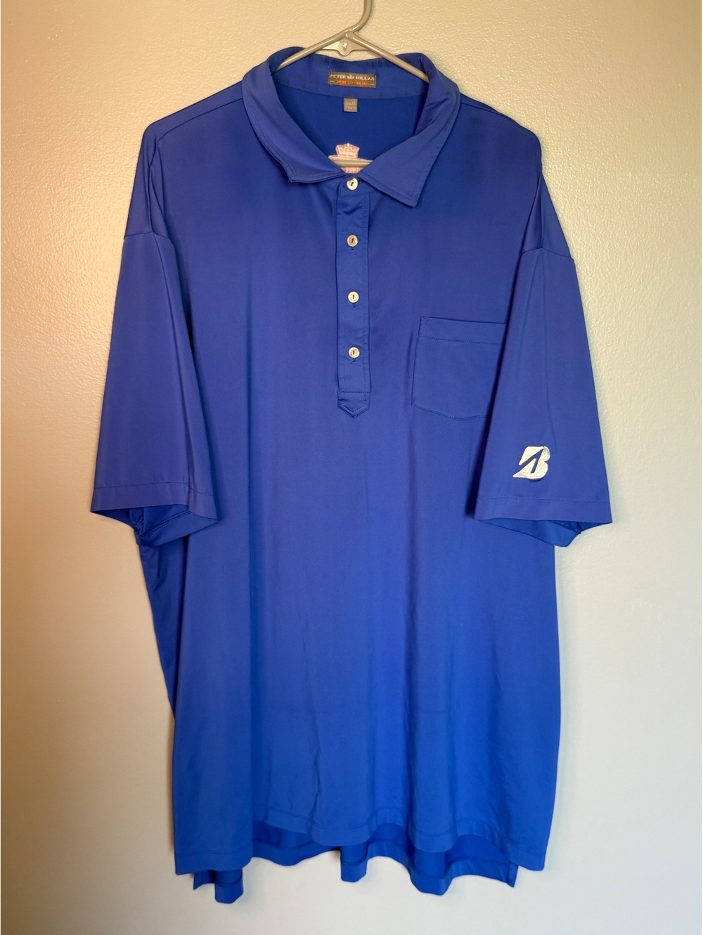 Peter Millar Summer Comfort Men's Polo Shirt XXXL Blue Polyester Spandex